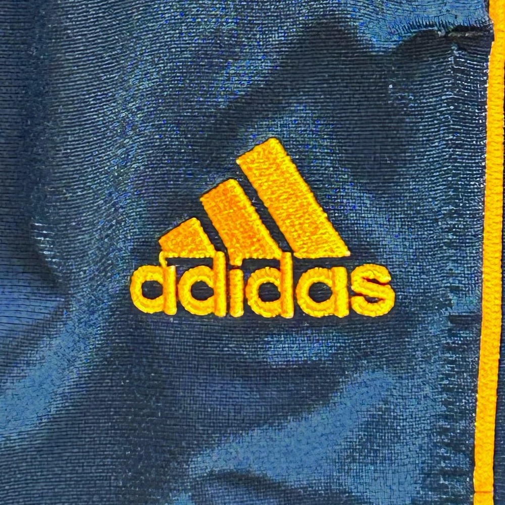 Adidas 3 Stripe Blue & Orange Activewear Track Pants Straight Leg Youth M 10/12 - Picture 6 of 14
